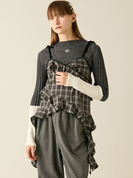 【匿名配送】FUR FURフリルキャミトップス　RWFT254081 フリルキャミトップス(シャツ／ブラウス)｜トップス｜FURFUR