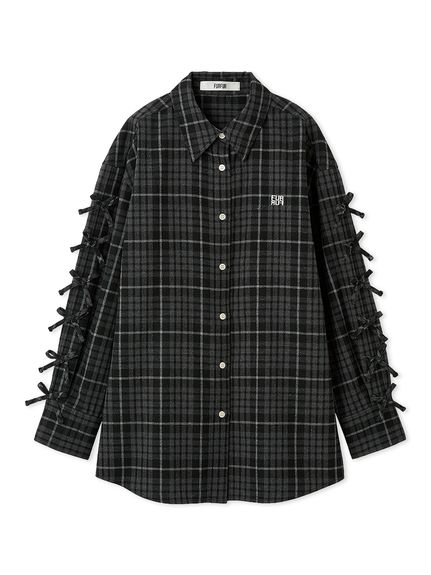 リボンスリーブネルシャツ(シャツ／ブラウス)｜トップス｜FURFUR