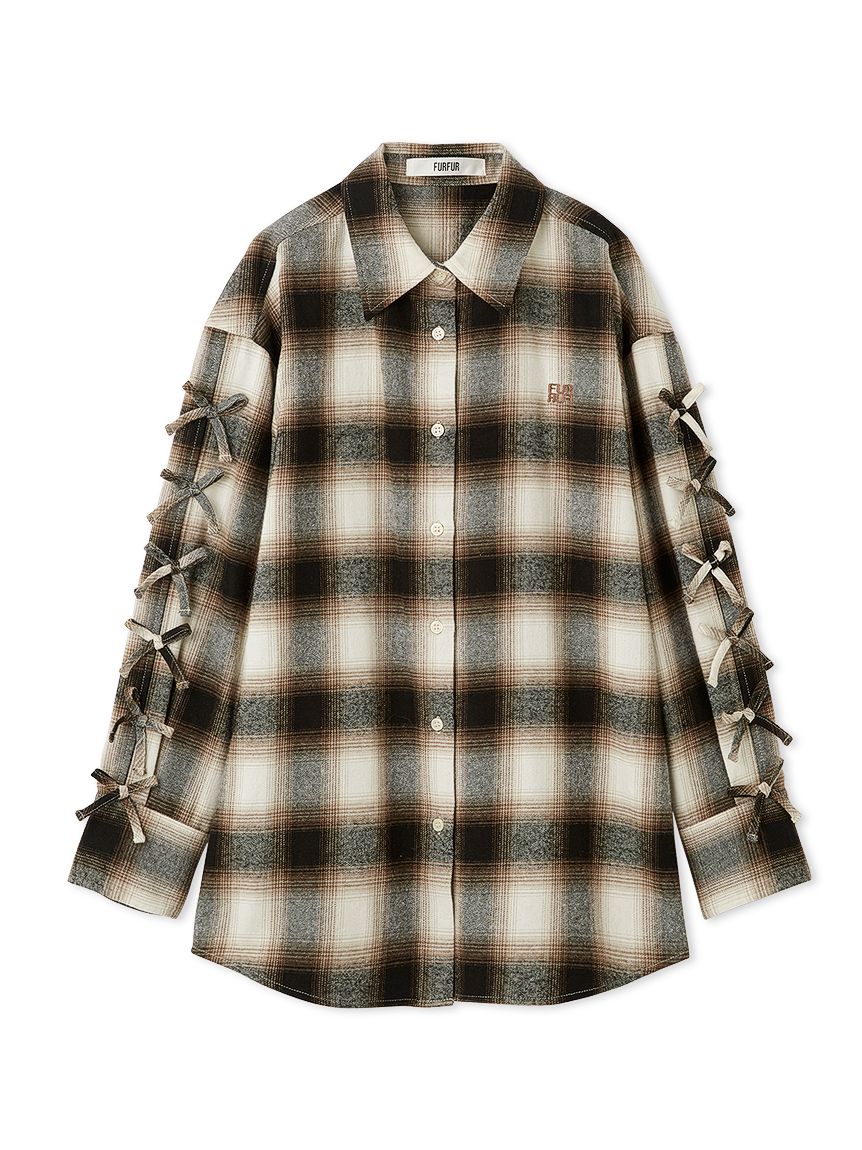 リボンスリーブネルシャツ(シャツ／ブラウス)｜トップス｜FURFUR