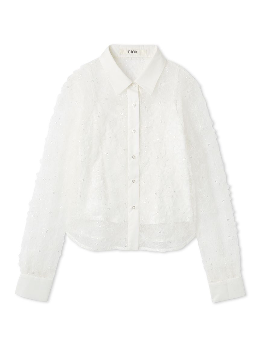 立体フラワーレースブラウス(シャツ／ブラウス)｜トップス｜FURFUR