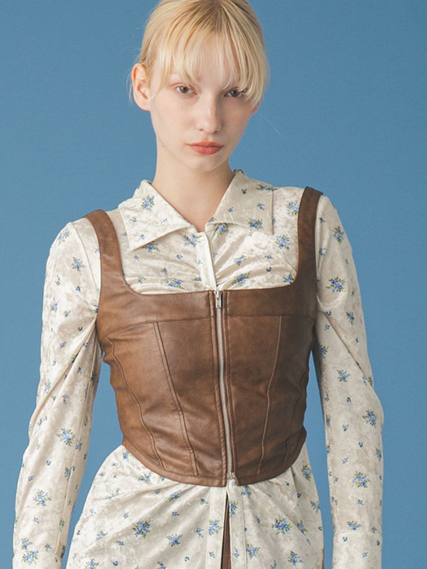 マルチマテリアルビスチェ(シャツ／ブラウス)｜トップス｜FURFUR