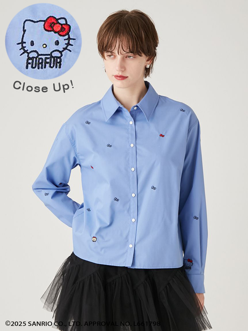 HELLO KITTYリボン刺繍シャツ(シャツ／ブラウス)｜トップス｜FURFUR