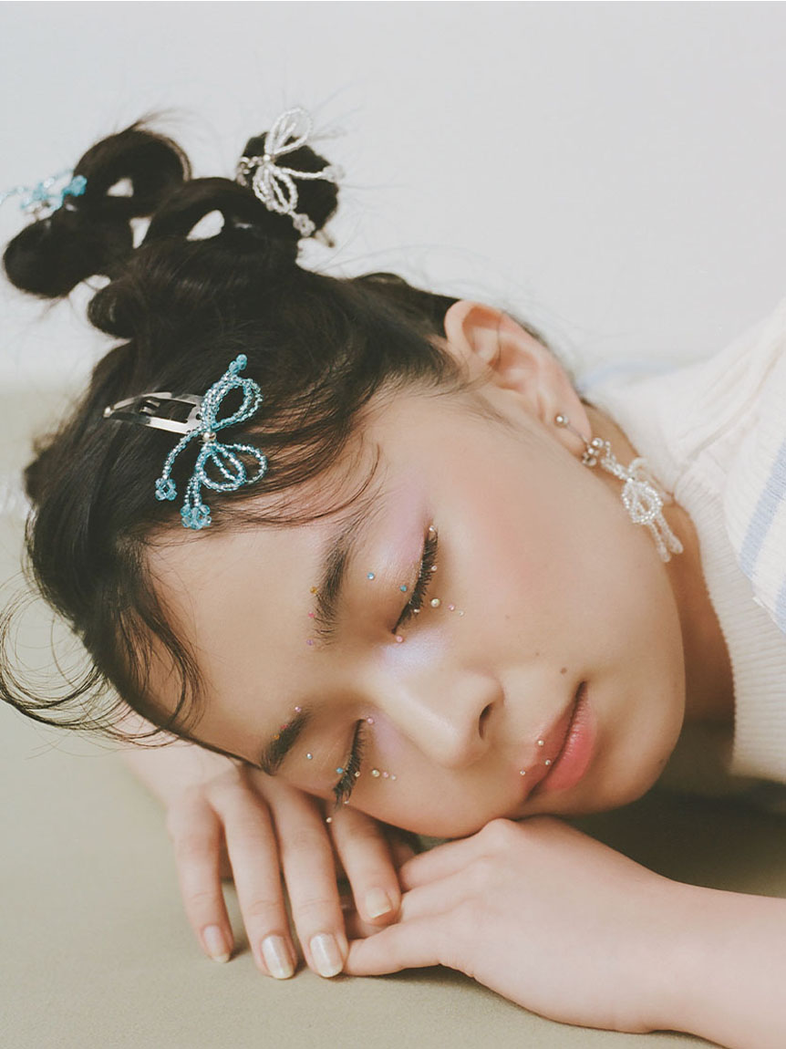 グログランリボン モノトーン　ドット　ヘアアクセサリーにも　ルルべちゃん グログランリボン モノトーン ドット ヘアアクセサリーにも ルルべ