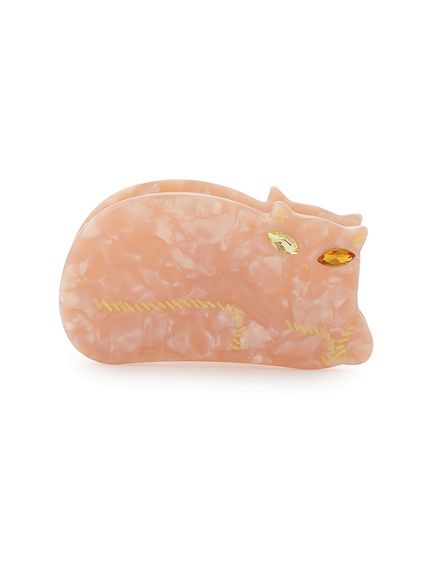 キャットモチーフビジューヘアクリップ(ヘアアクセサリー