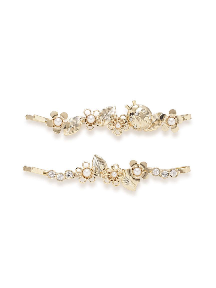 フラワーモチーフヘアピンセット(ヘアアクセサリー)｜ファッション雑貨