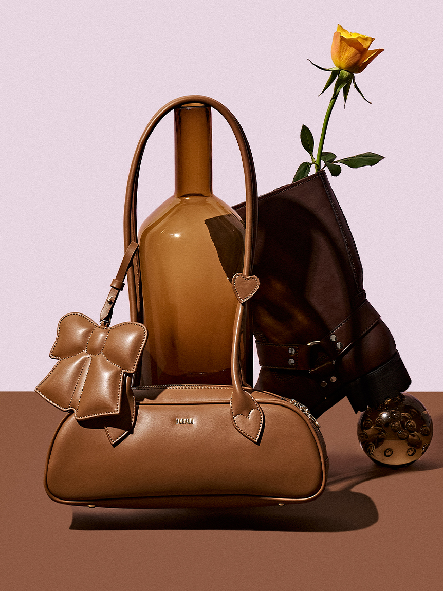 【FURFUR】ワイドボストンバッグ＋リボンバッグチャーム セット すべてのカテゴリWIDE BOSTON BAG&RIBBON BAG CHARM｜FURFUR