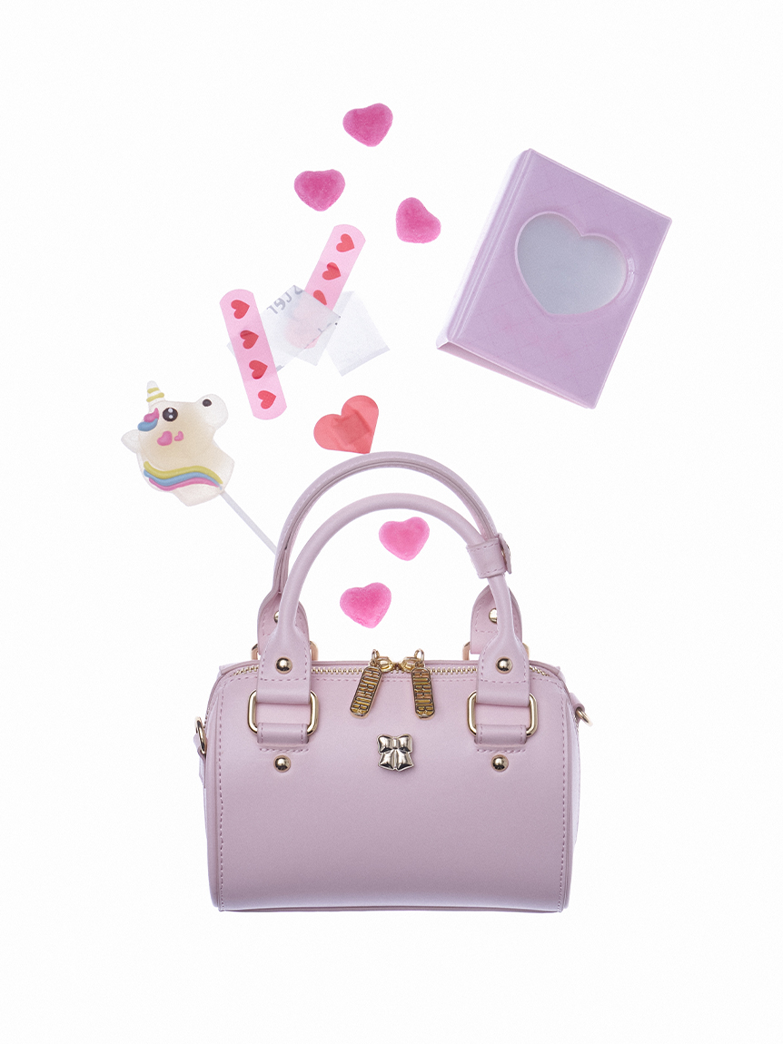 リボンカシメミニボストンバッグ