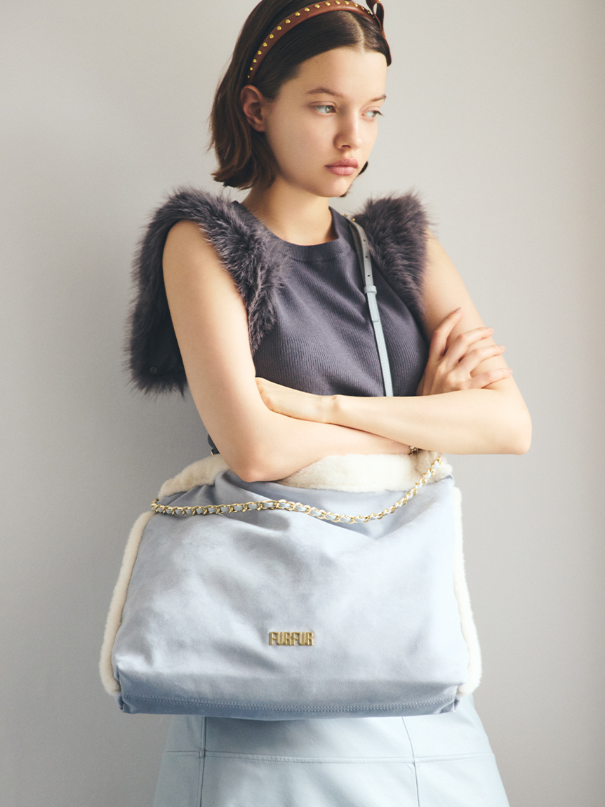 WEB限定カラー】マテリアル巾着バッグ(バッグ)｜FURFUR（ファーファー