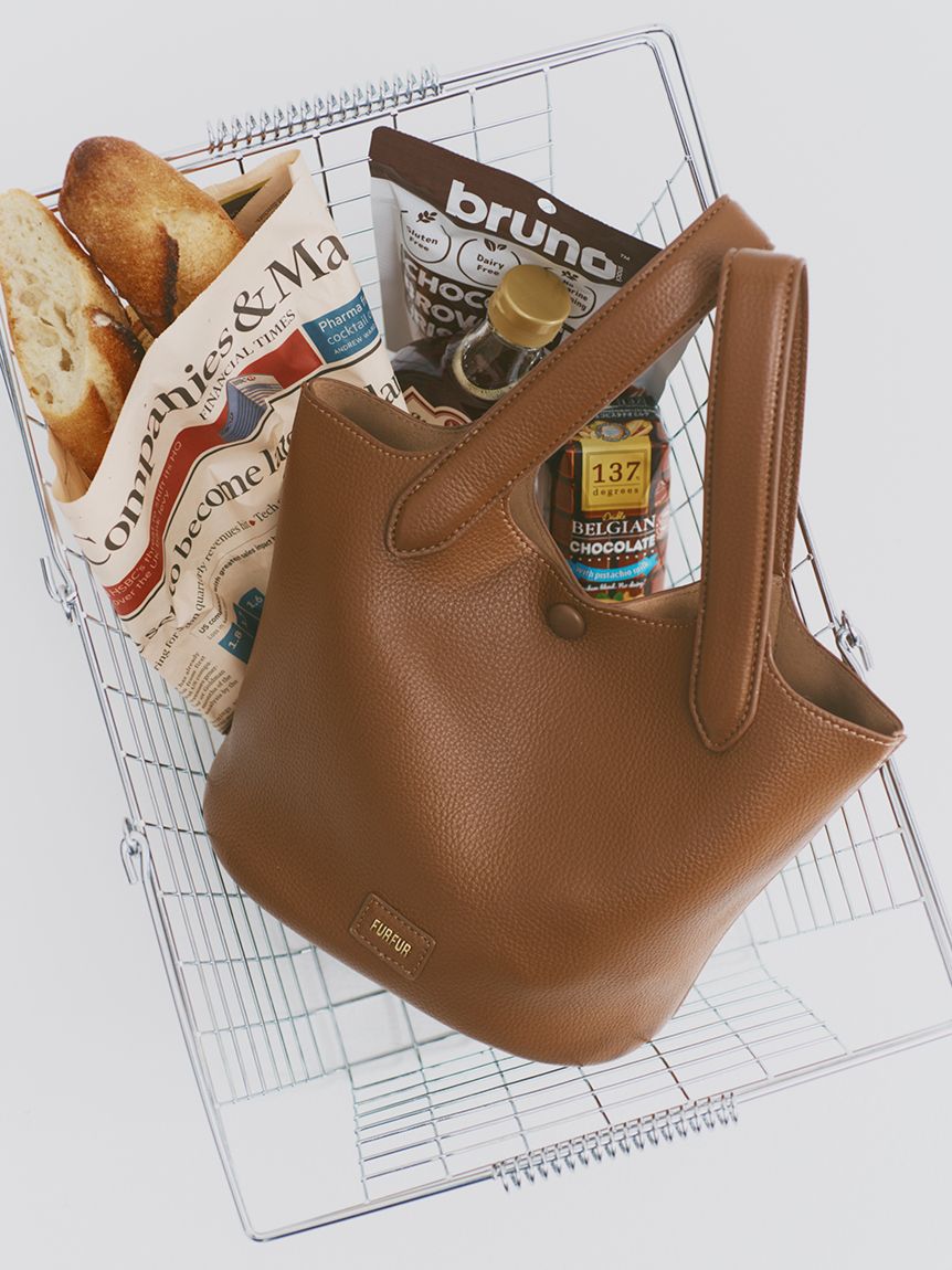 FURFUR ロゴカシメバケットバッグ　ブラウン WEB限定カラー】ロゴカシメバケットバッグ(バッグ)｜FURFUR（ファー