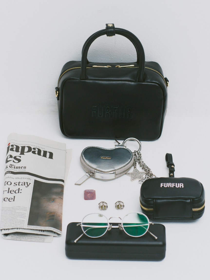 furfur スクエアボストンバッグ ブラック FURFUR（ファーファー）の