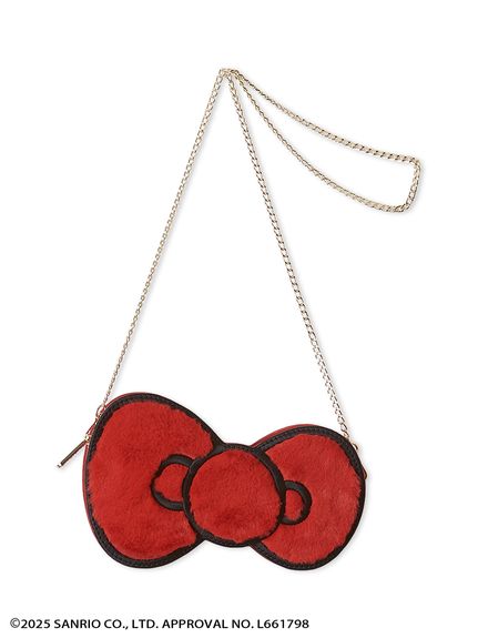 ロデオ ハローキティ ファーバッグ ブラック りぼん トートバッグ