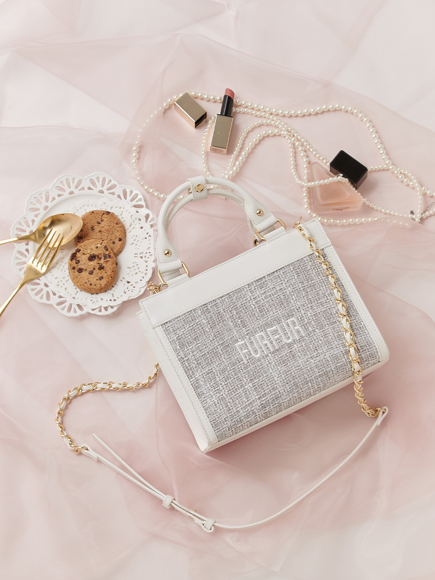 【オフィシャルサイト限定カラー】ツイードロゴトートバッグ