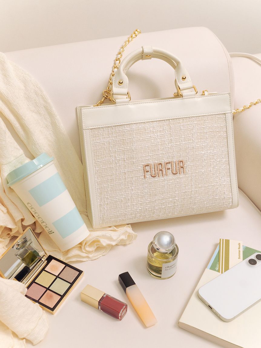 Lsize) ツイードロゴトートバッグ【WEB・一部店舗限定】(トートバッグ