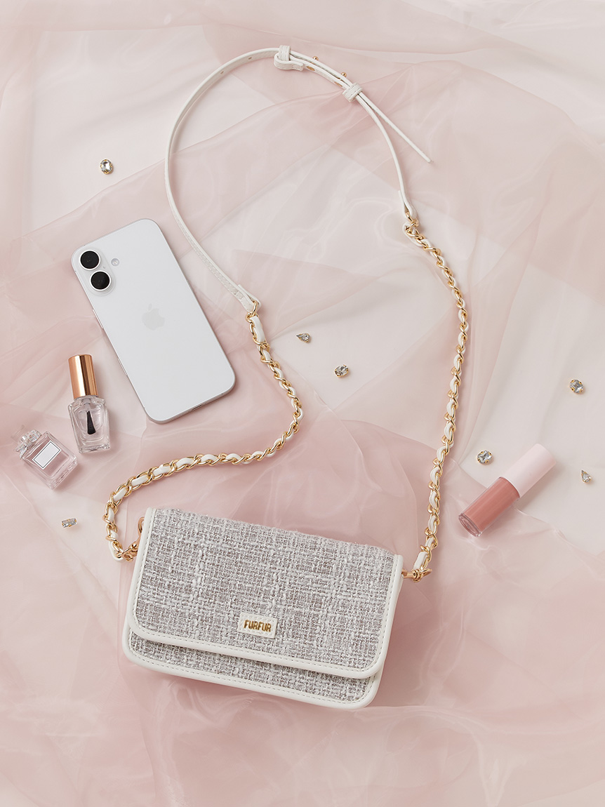 オフィシャルサイト限定カラー】ツイードロゴフォンホルダー(バッグ