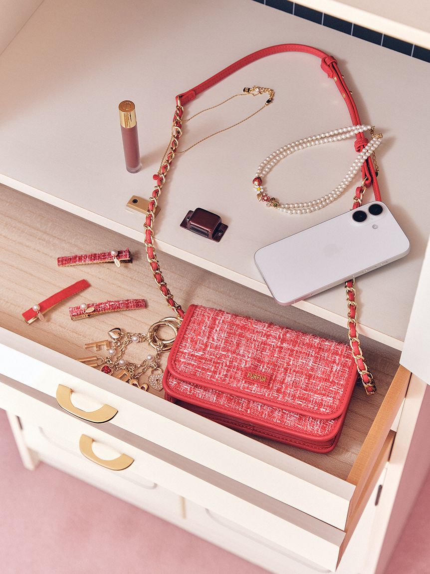 オフィシャルサイト限定カラー】ツイードロゴフォンホルダー