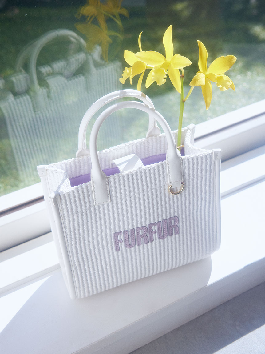 【限定カラー】ラフィアロゴトートバッグ