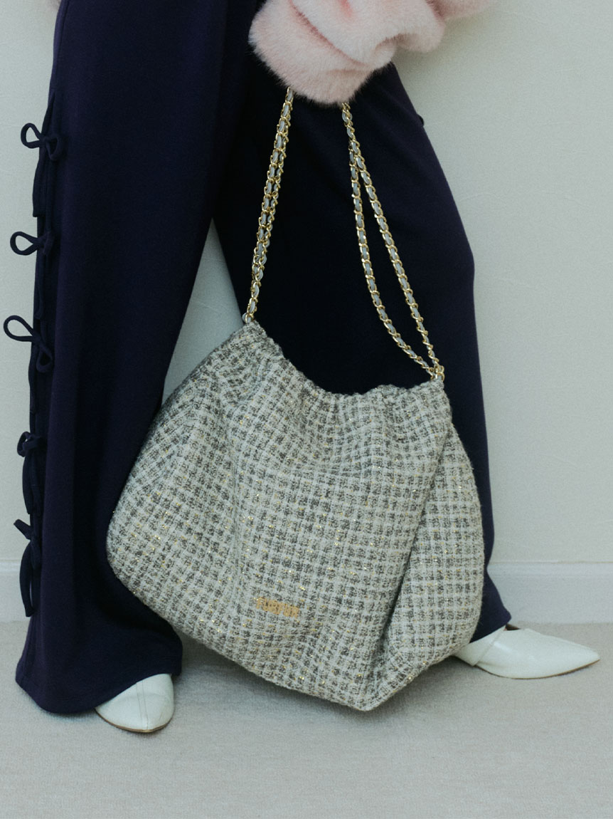 ツイード巾着バッグ(ショルダーバッグ)｜BAG｜FURFUR（ファーファー