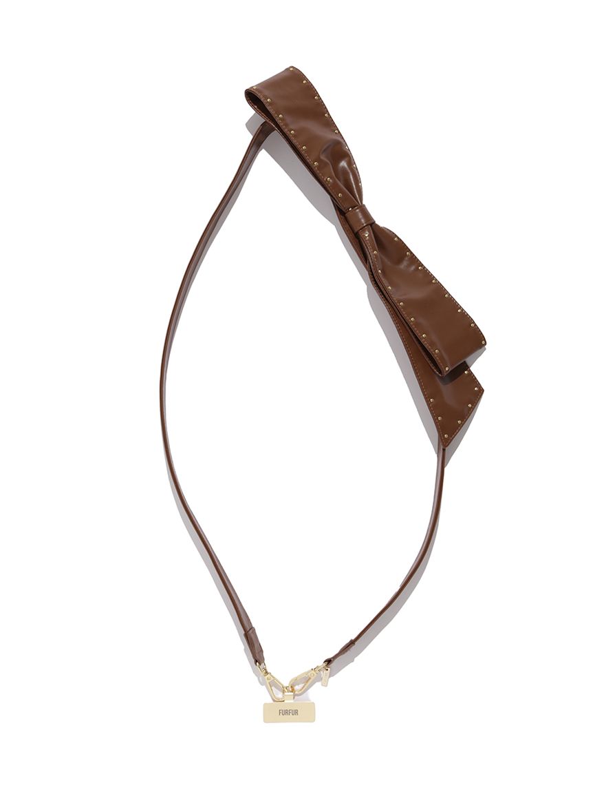 FURFUR ショルダーバッグ ストラップ ビッグリボンショルダーストラップ(モバイルアクセサリー