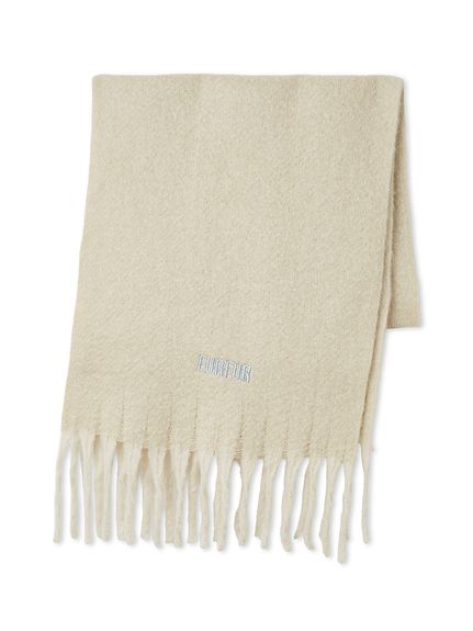 ロゴ刺繍フリンジストール(マフラー/ストール)｜ファッション