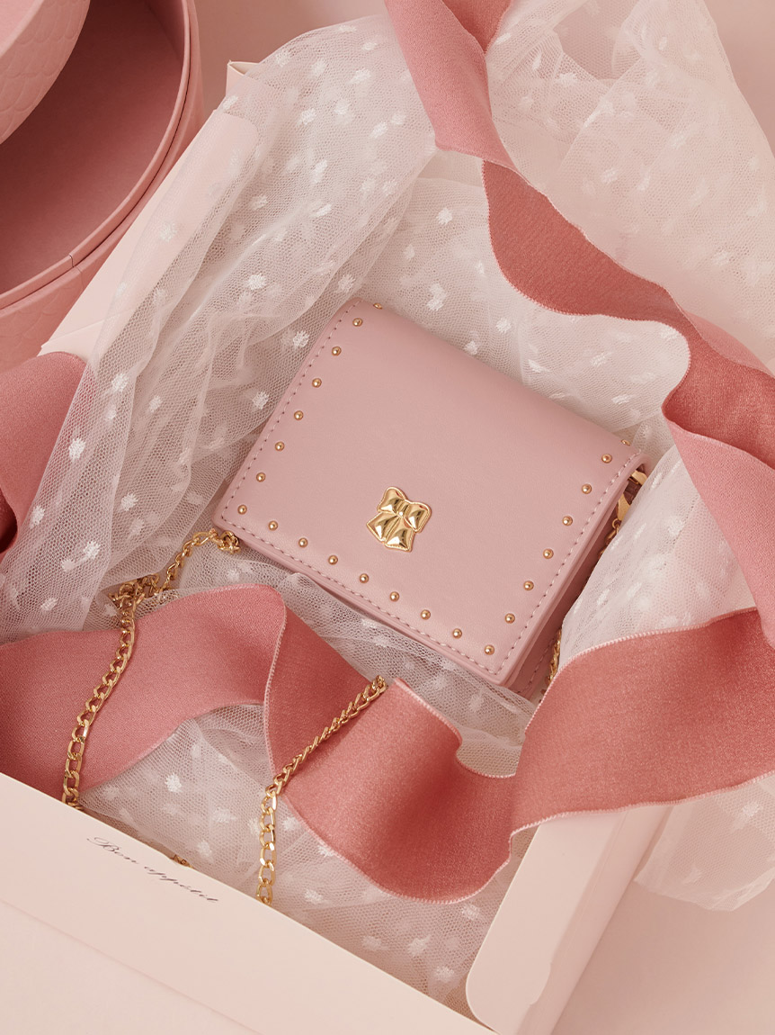 限定カラー】リボンカシメミニウォレットショルダー(バッグ)｜FURFUR