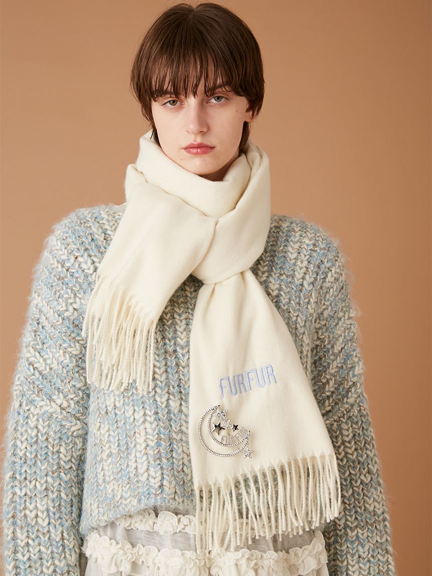 ロゴ刺繍大判ストール(マフラー/ストール)｜ファッション雑貨｜FURFUR