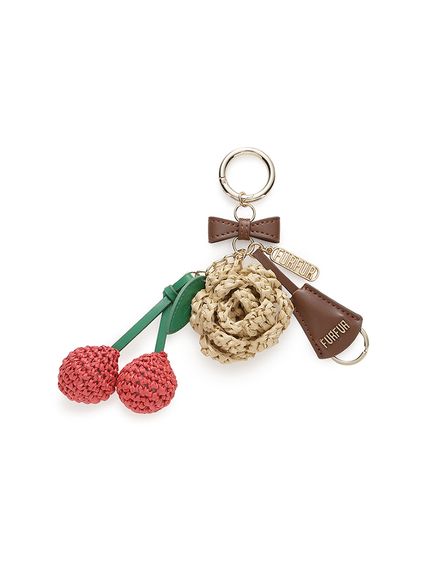 ラフィアモチーフミックスチャーム