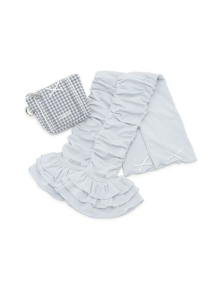 【UVカット】フリルアームカバー&ポーチセット