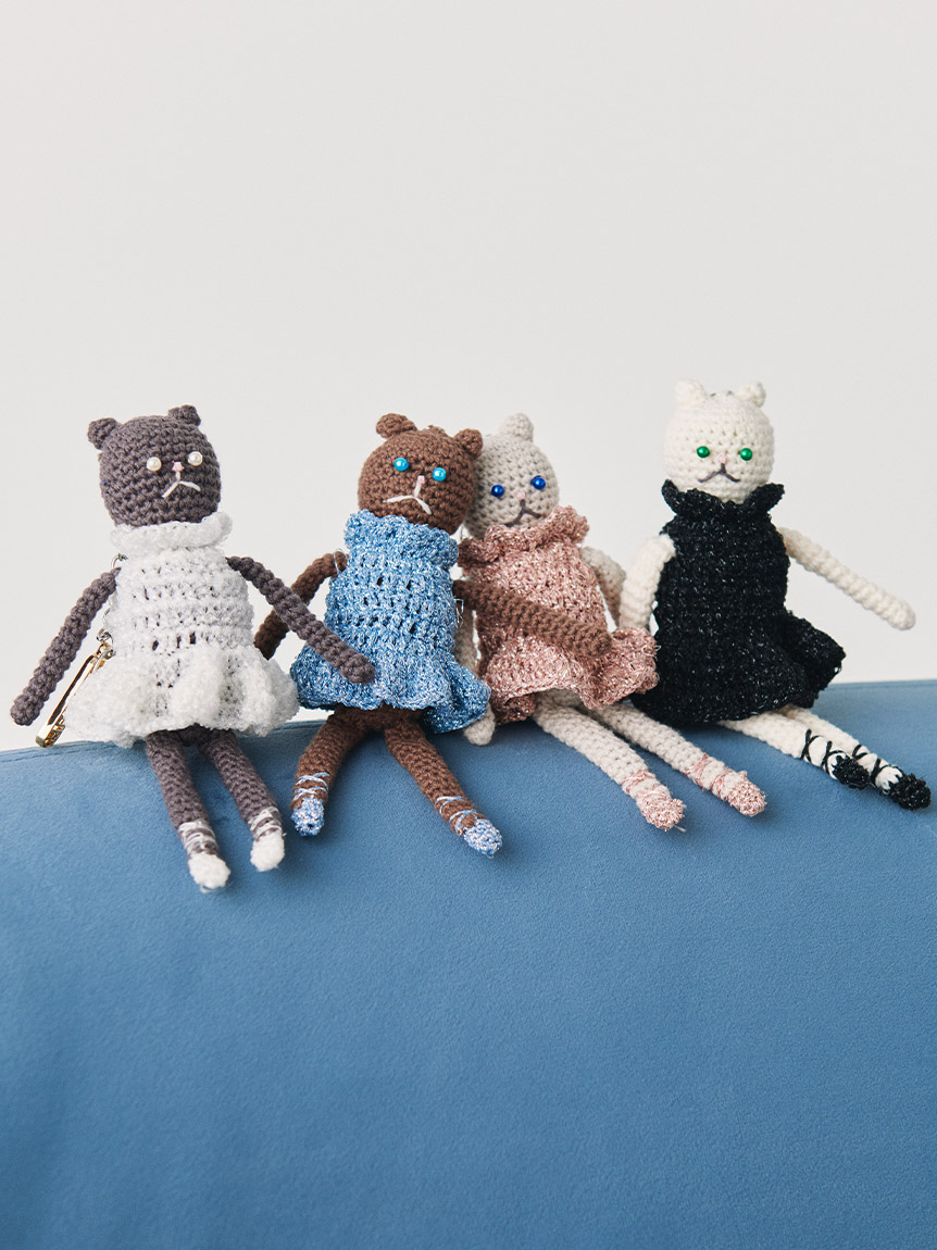 プリマキャットモチーフクロシェチャーム