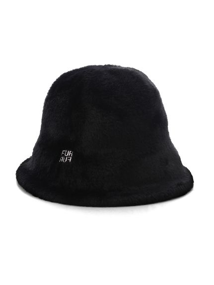ロゴ刺繍エコファーバケットハット(帽子)|ファッション雑貨|FURFUR ロゴ刺繍エコファーバケットハット(帽子)|ファッション雑貨|FURFUR