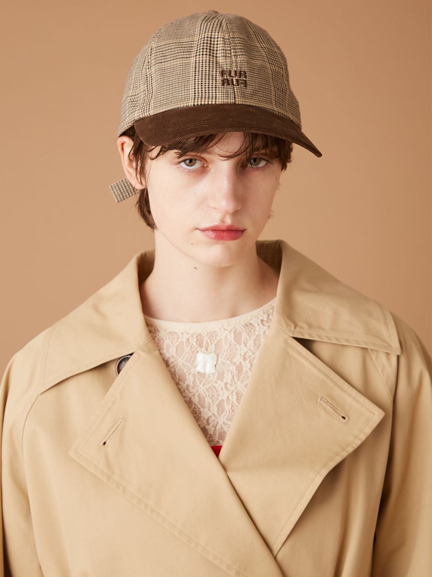 FURFUR ロゴ刺繍ハット ベージュ　バケットハットチューリップハット　バケハ FURFUR ロゴ刺繍ハット ベージュ バケットハットチューリップハット