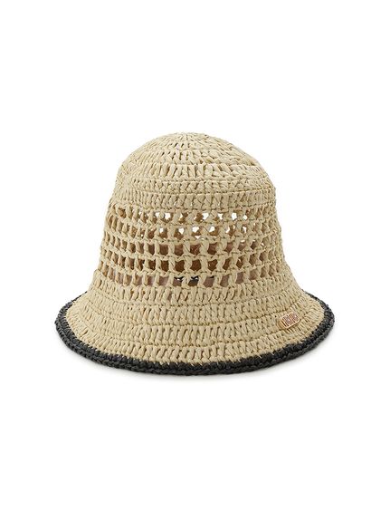 ラフィアライクバケットハット