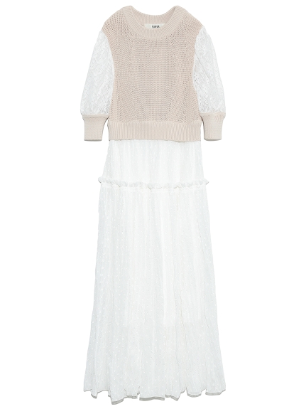 ミックスニットワンピース ワンピース ワンピース Furfur ファーファー 公式サイト オフィシャル通販サイト