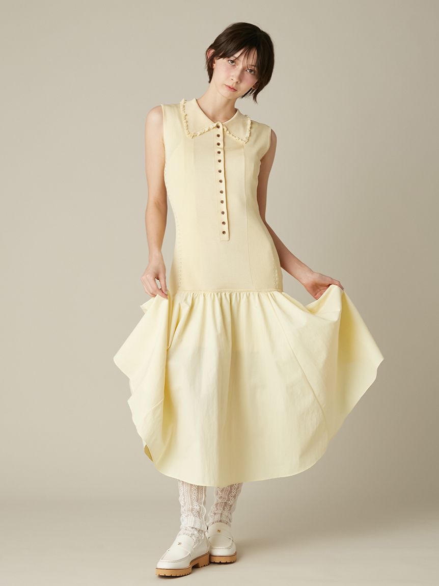 ポロニットワンピース(ニットワンピース)｜ワンピース｜FURFUR（ファー