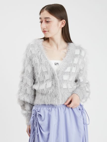 ファーリーチェックカーディガン(ニット)｜トップス｜FURFUR（ファー 