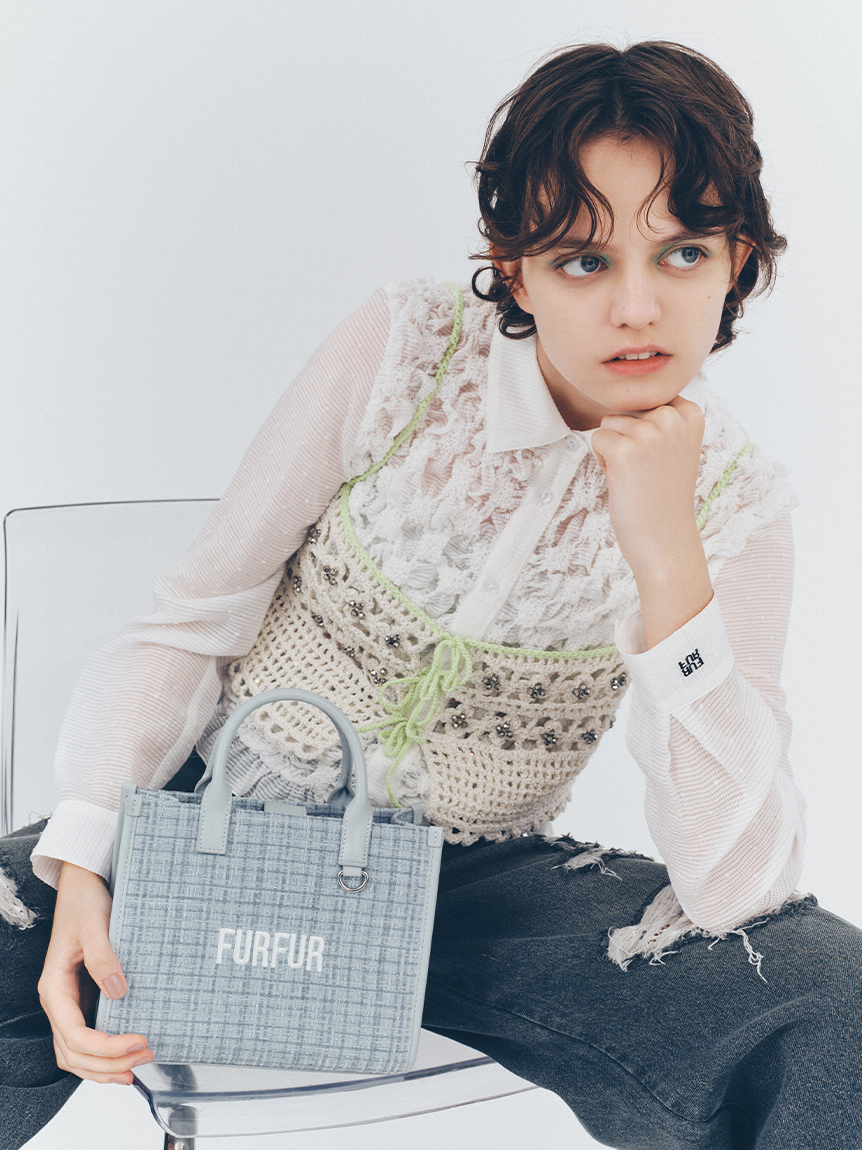 fur fur - 美品❤︎クロシェえりニットの通販 by shop｜ファー