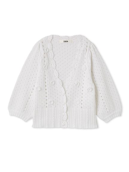 クロシェハーフスリーブカーディガン(ニット)｜トップス｜FURFUR