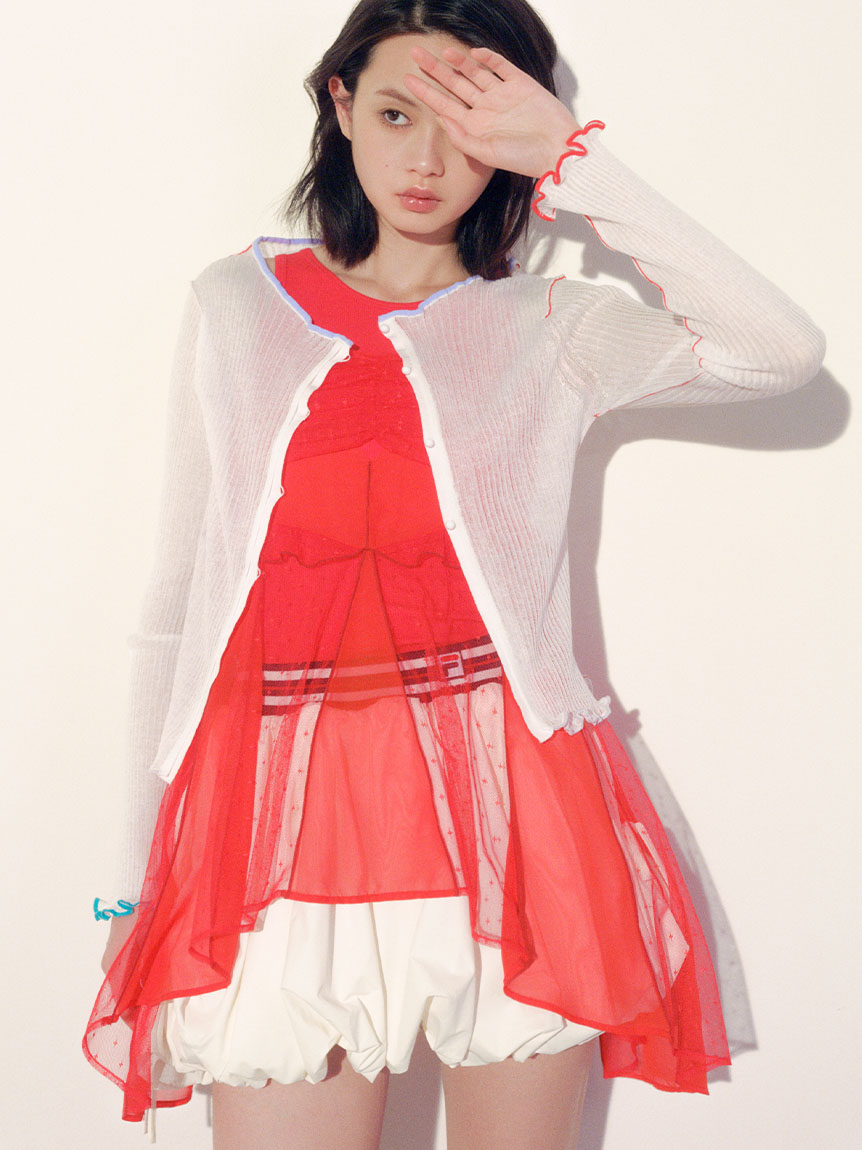 マルチカラートリムカーディガン(ニット)｜トップス｜FURFUR（ファー