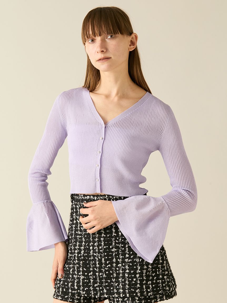 シアーリブカーディガン(ニット)｜トップス｜FURFUR（ファーファー