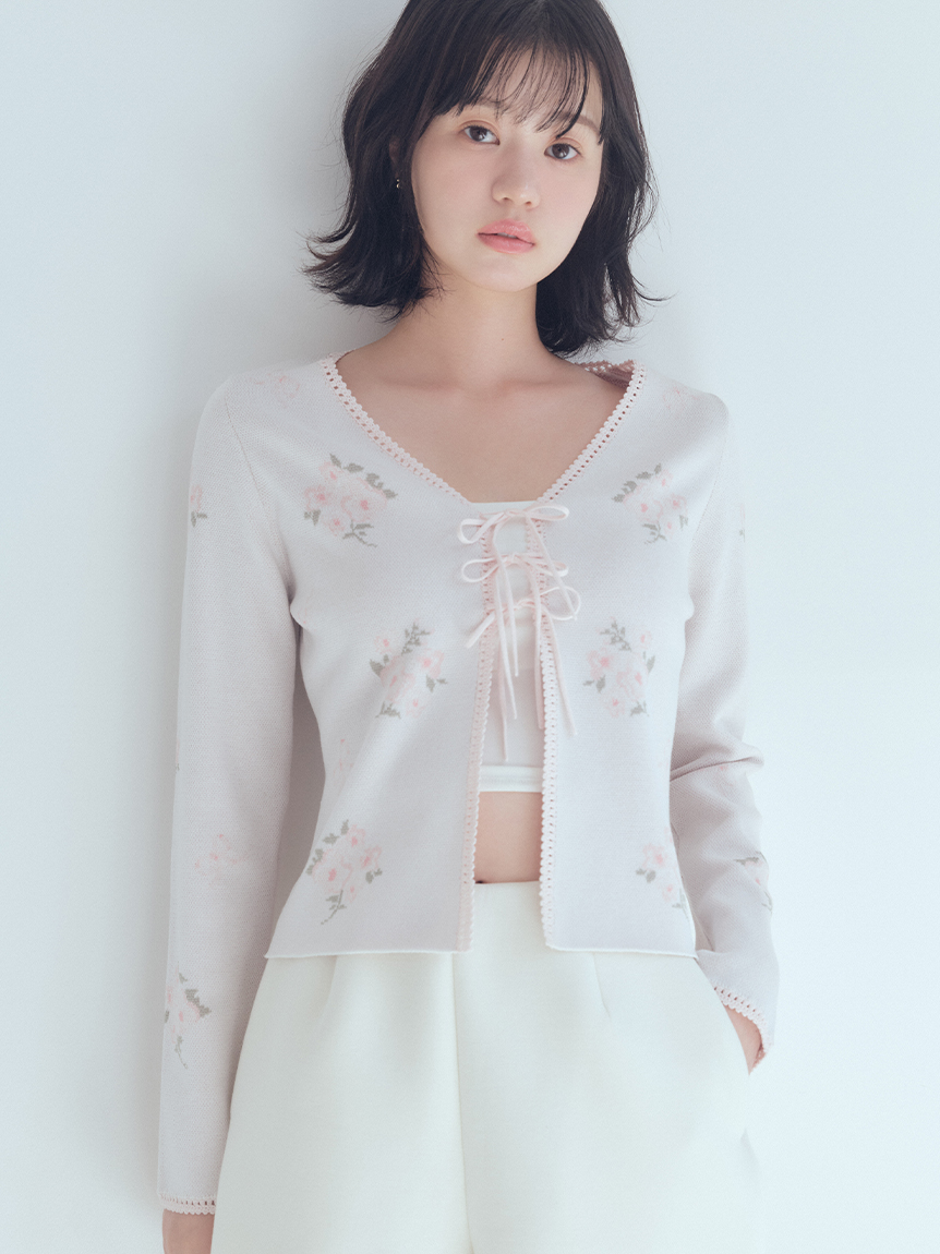 FURFUR フラワージャガードカーディガン 楽天市場】【SALE／50%OFF】フラワージャガードカーディガン