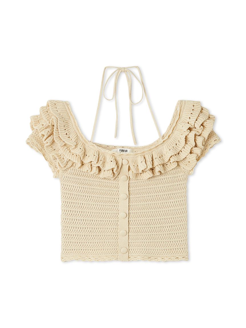 フリルデザインニットトップス(ニット)｜トップス｜FURFUR（ファー