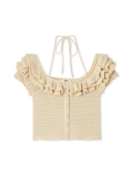 トップス F フリルデザインニットトップス(ニット)｜トップス｜FURFUR（ファー