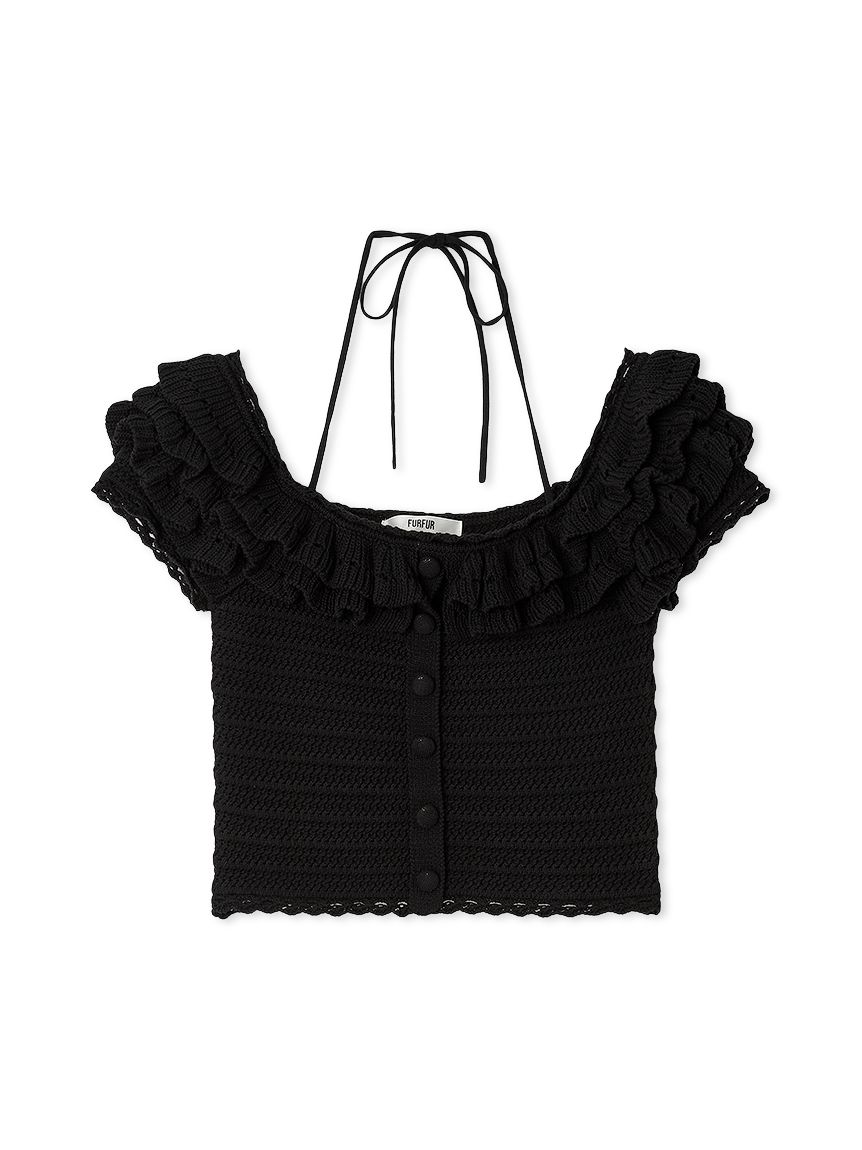 フリルデザインニットトップス(ニット)｜トップス｜FURFUR