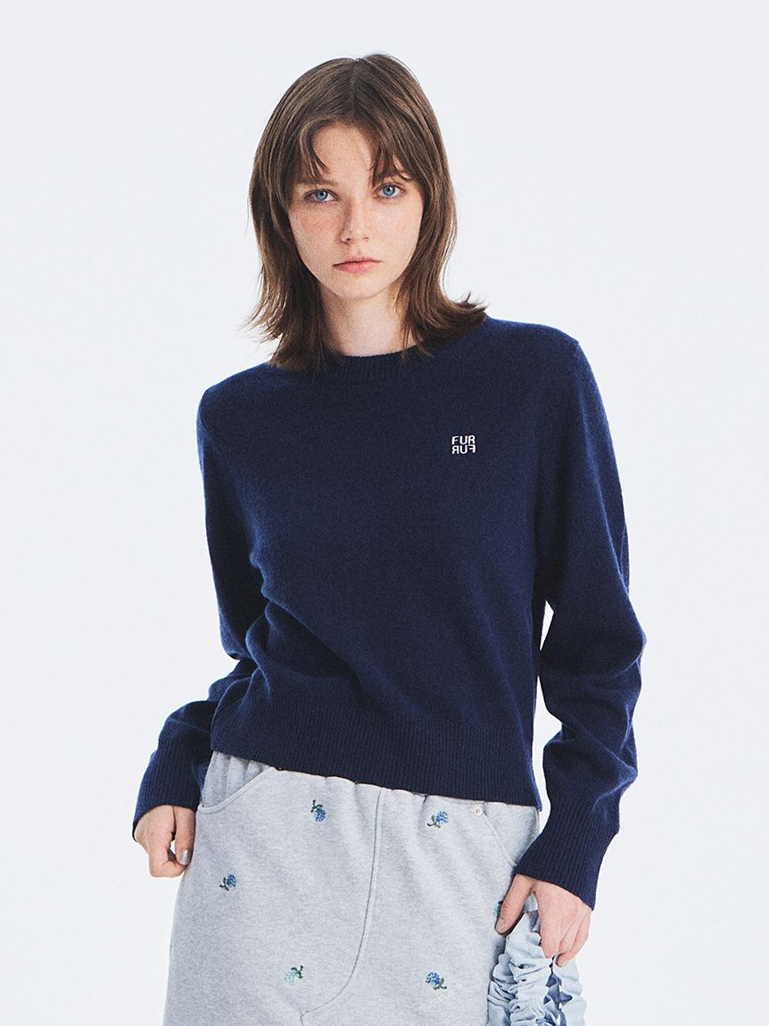 ロゴ刺繍クルーネックセーター(ニット)｜トップス｜FURFUR