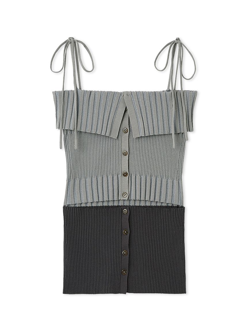 スラッシュデザインニットビスチェ(ニット)｜トップス｜FURFUR（ファー