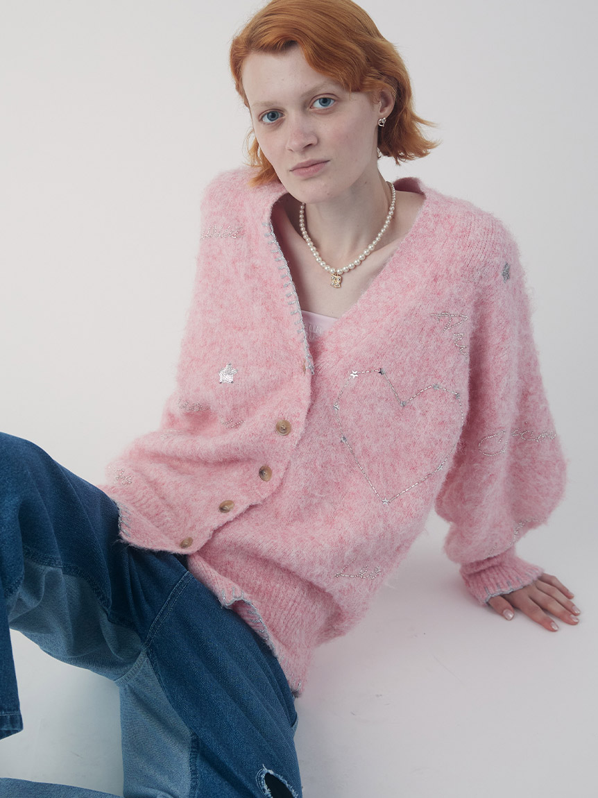 スターモチーフ刺繍カーディガン(ニット)｜トップス｜FURFUR（ファー