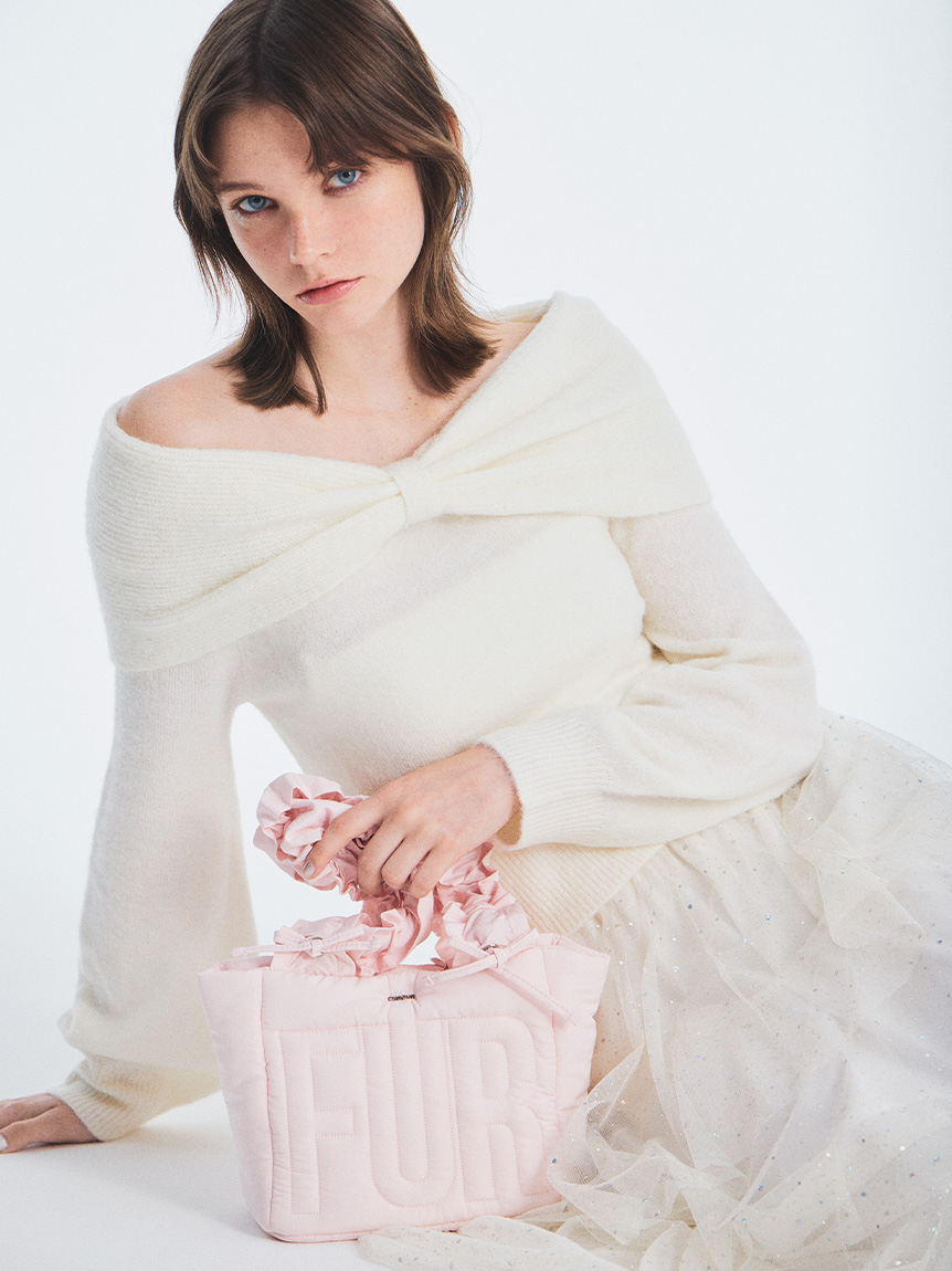 リボンモヘアニットトップス(ニット)｜トップス｜FURFUR（ファーファー