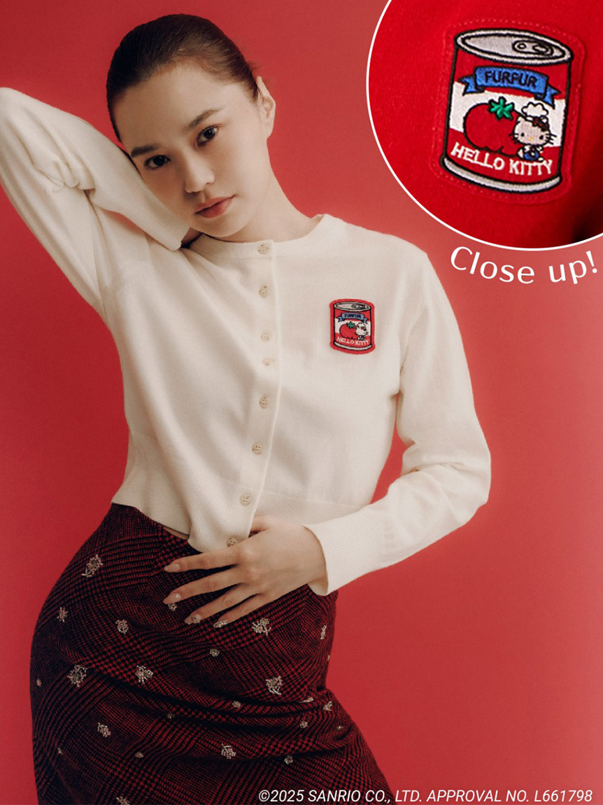 HELLO KITTYワッペンカーディガン