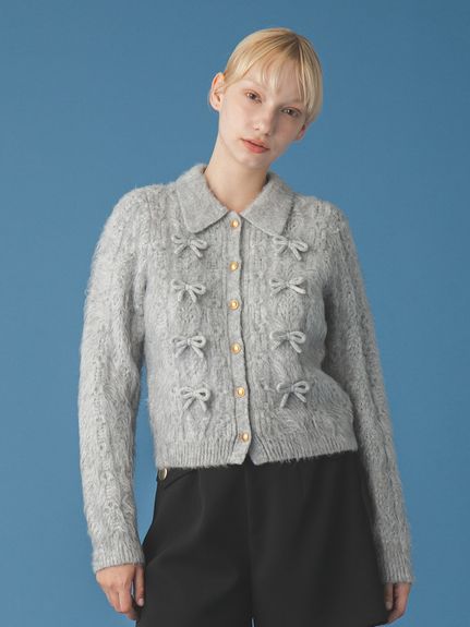 リボンデザインアランポロニットトップス(ニット)｜トップス｜FURFUR