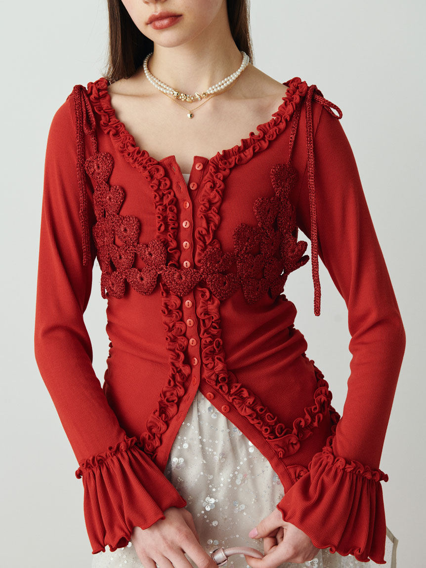 かぎ針ハートモチーフビスチェ(ニット)｜トップス｜FURFUR（ファー