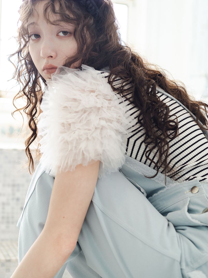 furfur♡レーススリーブセーター チュチュスリーブニットトップス(ニット)｜トップス｜FURFUR（ファー